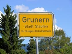 Ortseingangsschild von Grunern