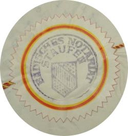 Siegel Badisches Notariat Staufen