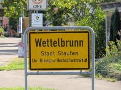 Ortseingangsschild von Wettelbrunn