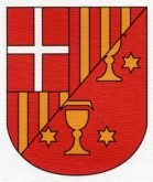 gemeinsames Wappen der Partnerstädte Bonneville und Staufen