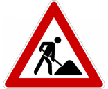 Baustellenschild